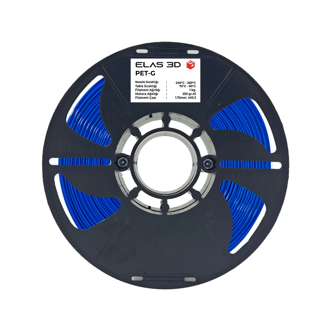Elas Mavi PET-G Makaralı Filament 1.75mm 1 KG
