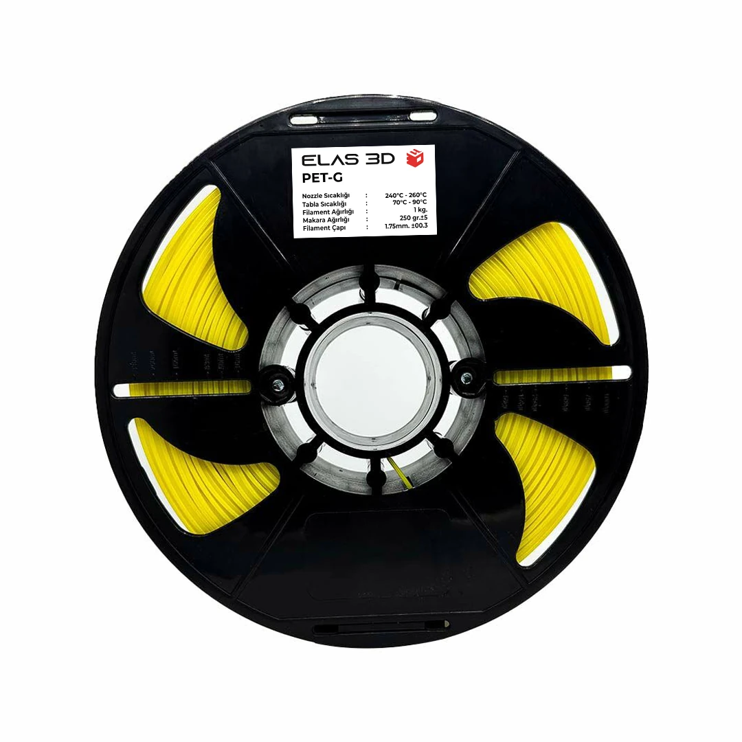 Elas Sarı PET-G Makaralı Filament 1.75mm 1 KG